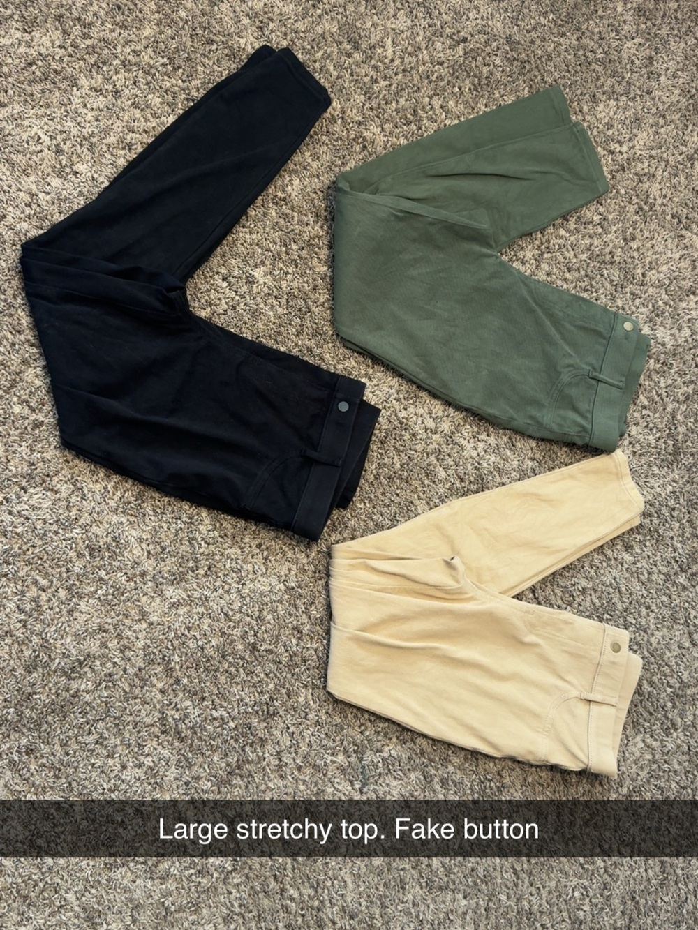 Women’s Stretch Pants - Black, Olive, Beige